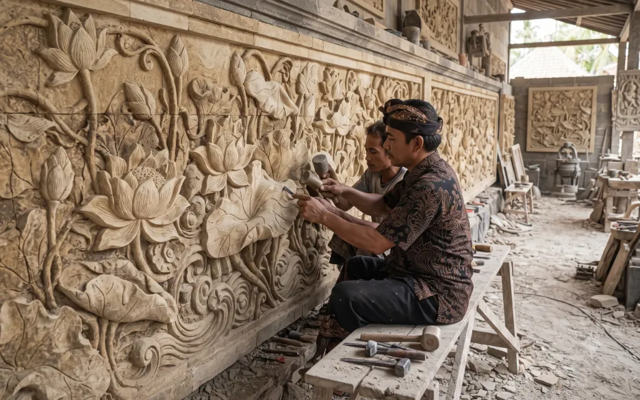 Dinding Relief Lotus